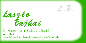 laszlo bajkai business card