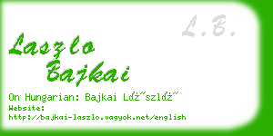 laszlo bajkai business card